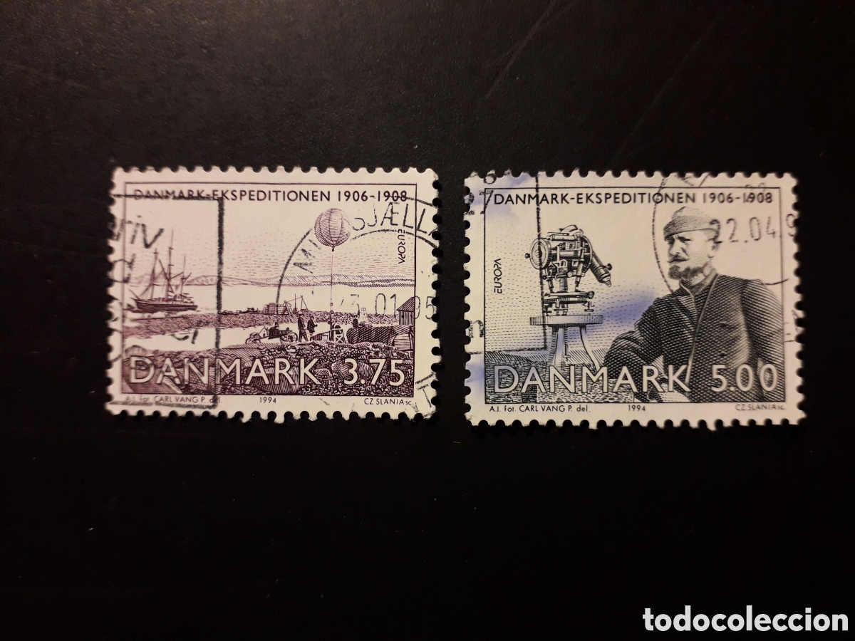 Sellos: DINAMARCA YVERT 1080/1 SERIE COMPLETA USADA 1994 EUROPA DE LOS DESCUBRIMIENTOS PEDIDO M&Iacute;NIMO 3&euro; PA