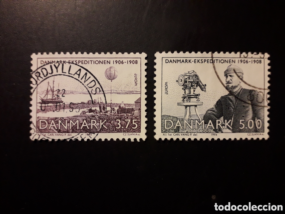 Sellos: DINAMARCA YVERT 1080/1 SERIE COMPLETA USADA 1994 EUROPA DE LOS DESCUBRIMIENTOS PEDIDO M&Iacute;NIMO 3&euro;