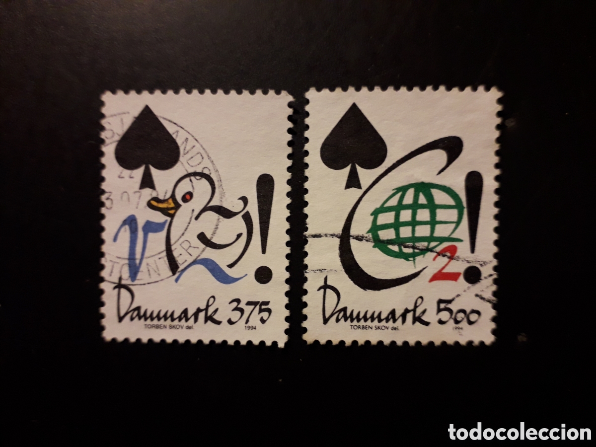 Sellos: DINAMARCA YVERT 1074/5 SERIE COMPLETA USADA 1994 AGUA Y DI&Oacute;XIDO DE CARBONO PEDIDO M&Iacute;NIMO 3&euro;