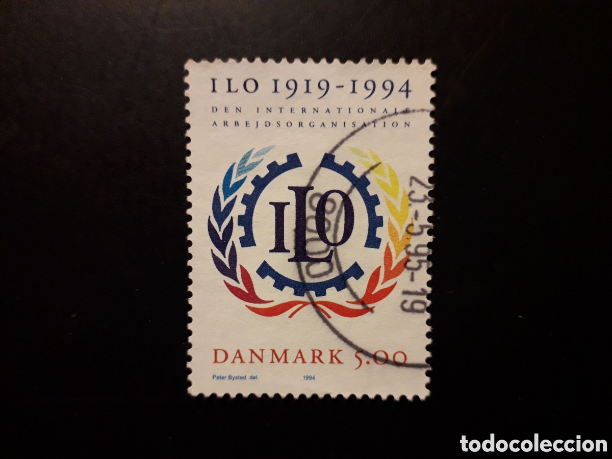 Sellos: DINAMARCA YVERT 1088 SERIE COMPLETA USADA 1994 OIT, ORGANIZACI&Oacute;N DEL TRABAJO PEDIDO M&Iacute;NIMO 3&euro;