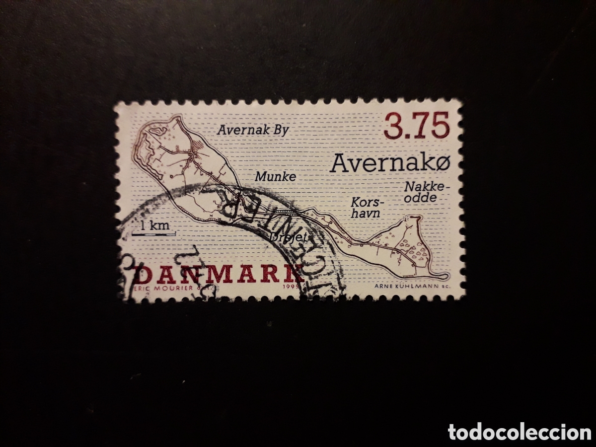 Sellos: DINAMARCA YVERT 1099 SELLO SUELTO USADO 1995 ISLAS DANESAS, MAPAS PEDIDO M&Iacute;NIMO 3&euro;