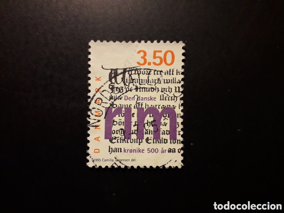 Sellos: DINAMARCA YVERT 1107 SERIE COMPLETA USADA 1995 500 A&Ntilde;OS PRIMER LIBRO DAN&Eacute;S IMPRESO PEDIDO M&Iacute;NIMO 3&euro;