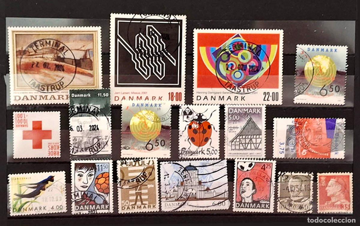 Sellos: 17 sellos de Dinamarca