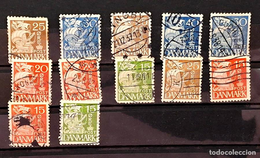 Sellos: 12 sellos de Dinamarca