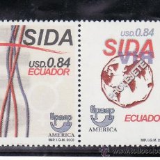 Sellos: ECUADOR 1532/3 SIN CHARNELA, TEMA UPAEP, MEDICINA, LUCHA CONTRA EL SIDA, . Lote 25094764