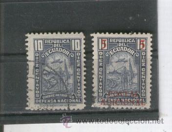 Sellos: SELLOS. ECUADOR. AEREOS. SOBRECARGA. - Foto 1
