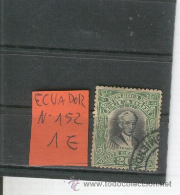 Sellos: SELLOS. ECUADOR. NUMERO 152. - Foto 1
