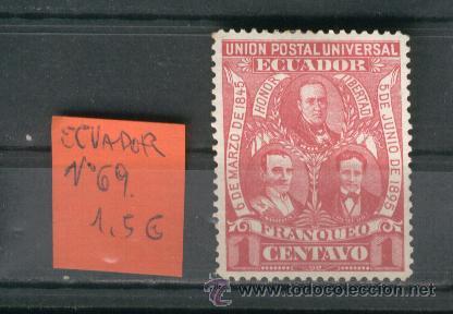 Sellos: SELLOS.ECUADOR.NUMERO 69. - Foto 1