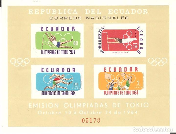 Sellos: ECUADOR,1964,CAT.MI BL 11 - Foto 1