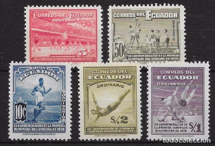 Sellos: ECUADOR YVERT N&ordm; 369/73* - Foto 1