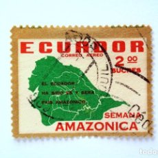 Sellos: SELLO POSTAL ECUADOR 1961, 2 S/. ,SEMANA AMAZONICA, USADO. Lote 156787446
