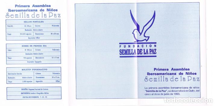 Sellos: Sobre Primer Dia 1993- ECUADOR - Foto 2