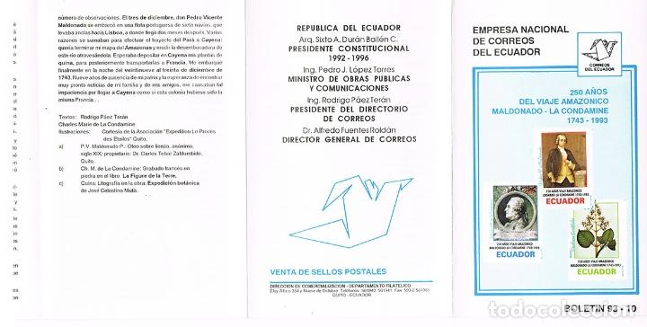 Sellos: Sobre Primer Dia 1993- ECUADOR - Foto 2