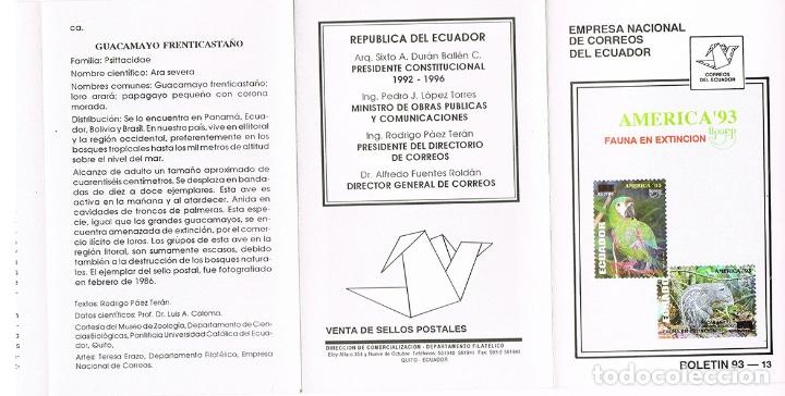 Sellos: Sobre Primer Dia 1993- ECUADOR - Foto 2