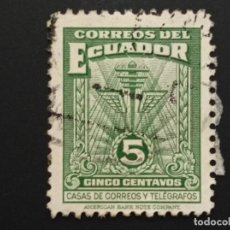Sellos: SELLO ECUADOR. CASA DE CORREOS Y TELÉGRAFOS (5 CENTAVOS) DE 1940. Lote 240390525