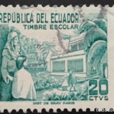 Sellos: SELLO ECUADOR. TIMBRE ESCOLAR (20 CTVS) DE 1952. Lote 240390760