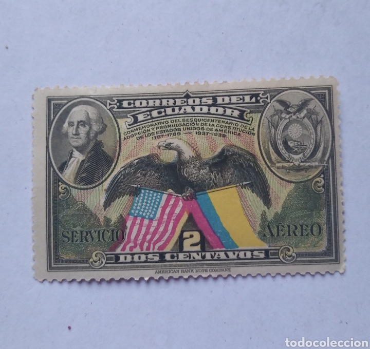 Sellos: Sello Ecuador a&ntilde;o 1939 5 centavos - Foto 1