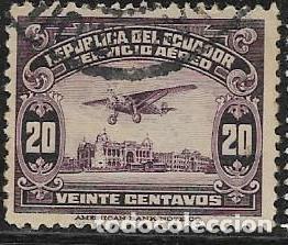 Sellos: ECUADOR A&Eacute;REO YVERT 21 - Foto 1