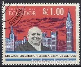 ECUADOR 1966 - SIR WINSTON CHURCHILL - USADO (Sellos - Extranjero - América - Ecuador)