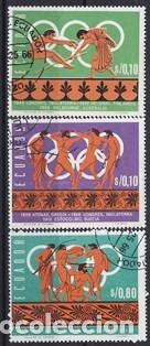 ECUADOR 1966 - HISTORIA DE LOS JUEGOS OLÍMPICOS, S.COMPLETA - USADOS (Sellos - Extranjero - América - Ecuador)