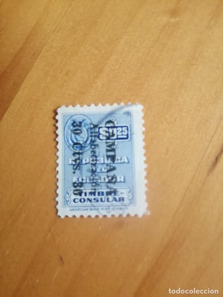 Sellos: ECUADOR - 0,25 - TIMBRE CONSULAR - Foto 1