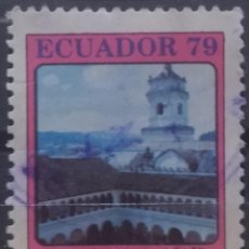 Sellos: ECUADOR 1980 VIRGEN DE LA MERCED, PATRONA DE LAS FUERZAS ARMADAS. AÉREOS. USADO.. Lote 346385648