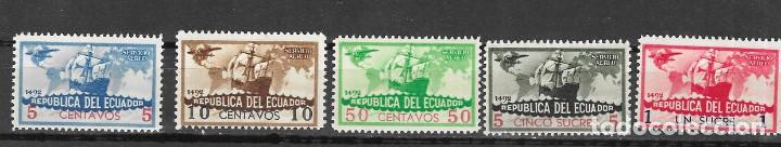 Sellos: ECUADOR N&ordm; 327 AL 331 Y AE 36 AL 40 (**) - Foto 1