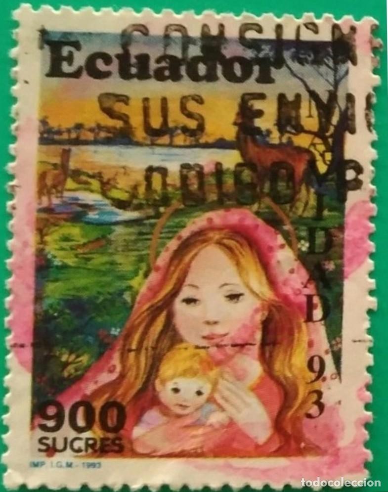 Sellos: ECUADOR 1993 Navidad. USADO. - Foto 1