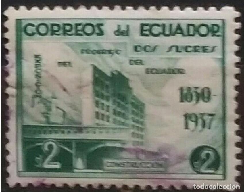 Sellos: ECUADOR 1938 Exposici&oacute;n y progreso &rdquo;1830 - 1937&rdquo;. USADO. - Foto 1