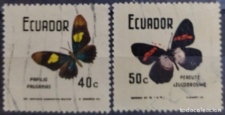 Sellos: ECUADOR 1970 Mariposas. USADO. - Foto 1