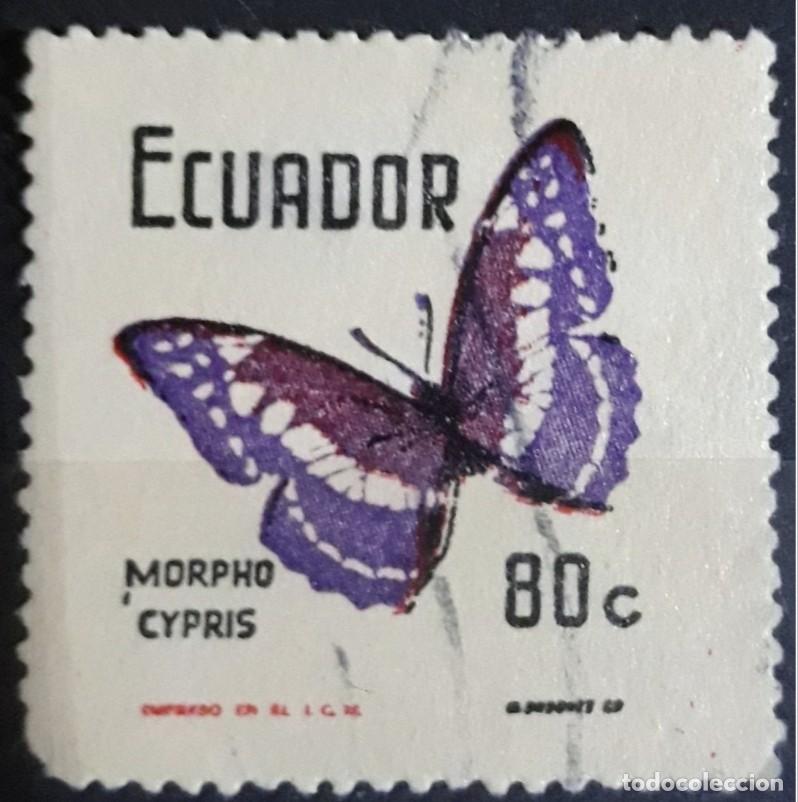 Sellos: ECUADOR 1970 Mariposas. USADO. - Foto 1
