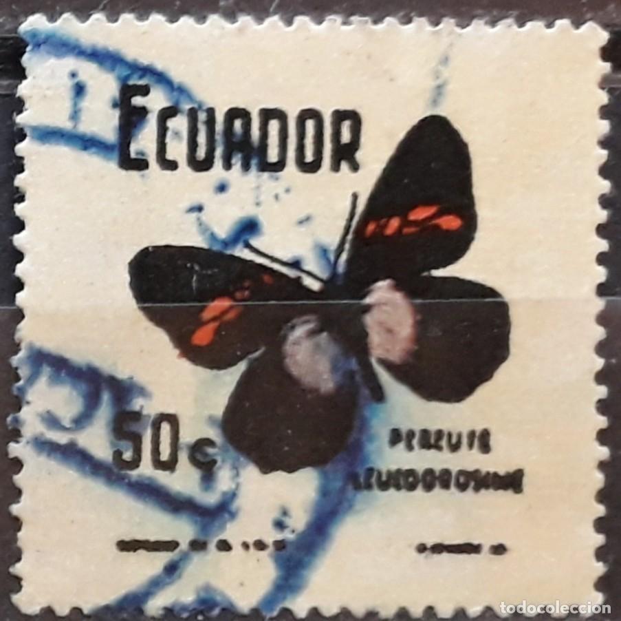 Sellos: ECUADOR 1970 Mariposas. USADO. - Foto 1