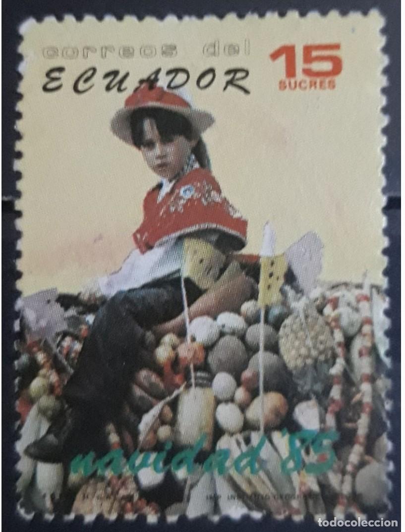 Sellos: ECUADOR 1985 Navidad. USADO. - Foto 1