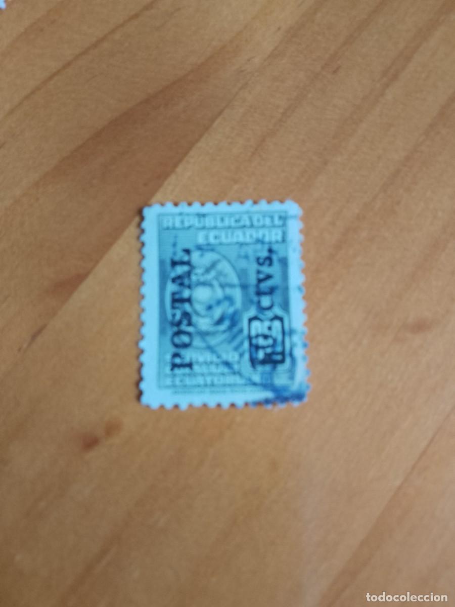 Sellos: ECUADOR - SERVICIO CONSULAR ECUATORIANO - SUPERPUESTO: POSTAL 60 CTVS. - Foto 1