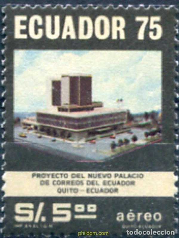 Sellos: 309189 MNH ECUADOR 1976 PROYECTO DEL NUEVO EDIFICIO DE CORREOS DE QUITO - Foto 1