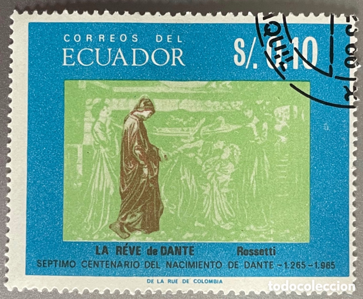 Sellos: Ecuador. El sue&ntilde;o de Dante. 1966 - Foto 1
