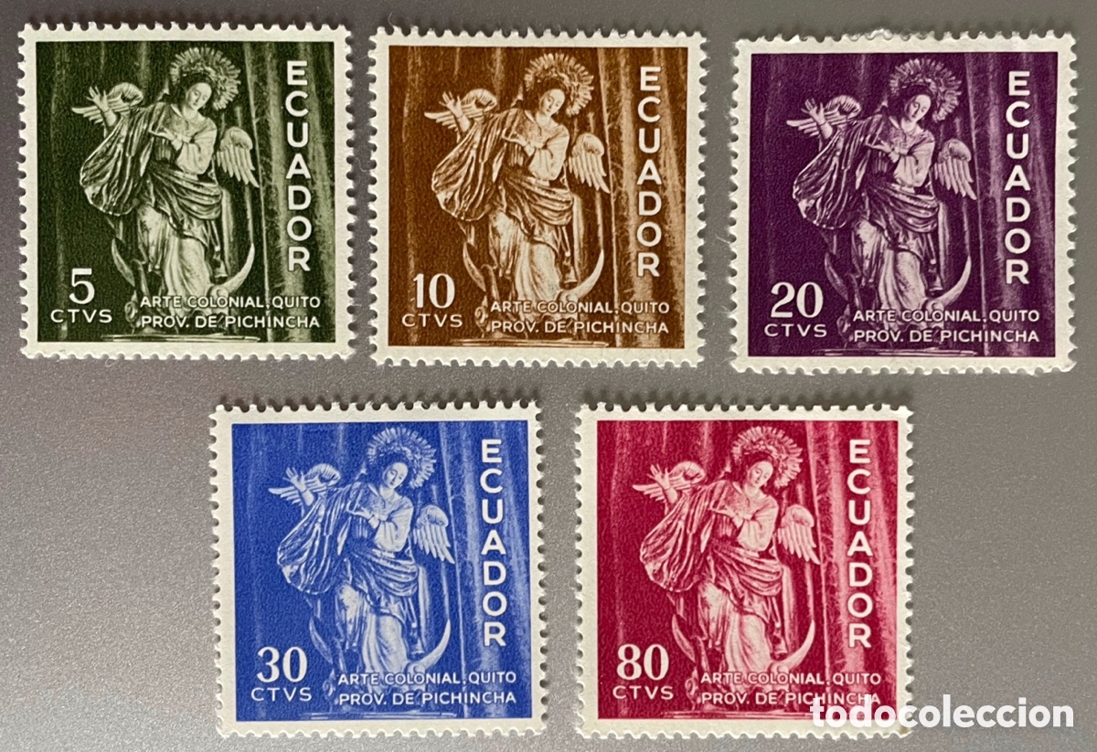 Sellos: Ecuador. Virgen de Quito. 1959 - Foto 1