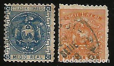 Sellos: ECUADOR 1872 YVERT 5/6 - Foto 1