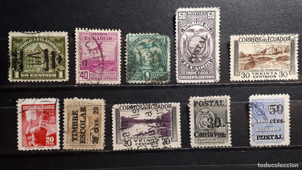 Sellos: ECUADOR. &deg;. LOTE DE 10 SELLOS A CATALOGAR - Foto 1