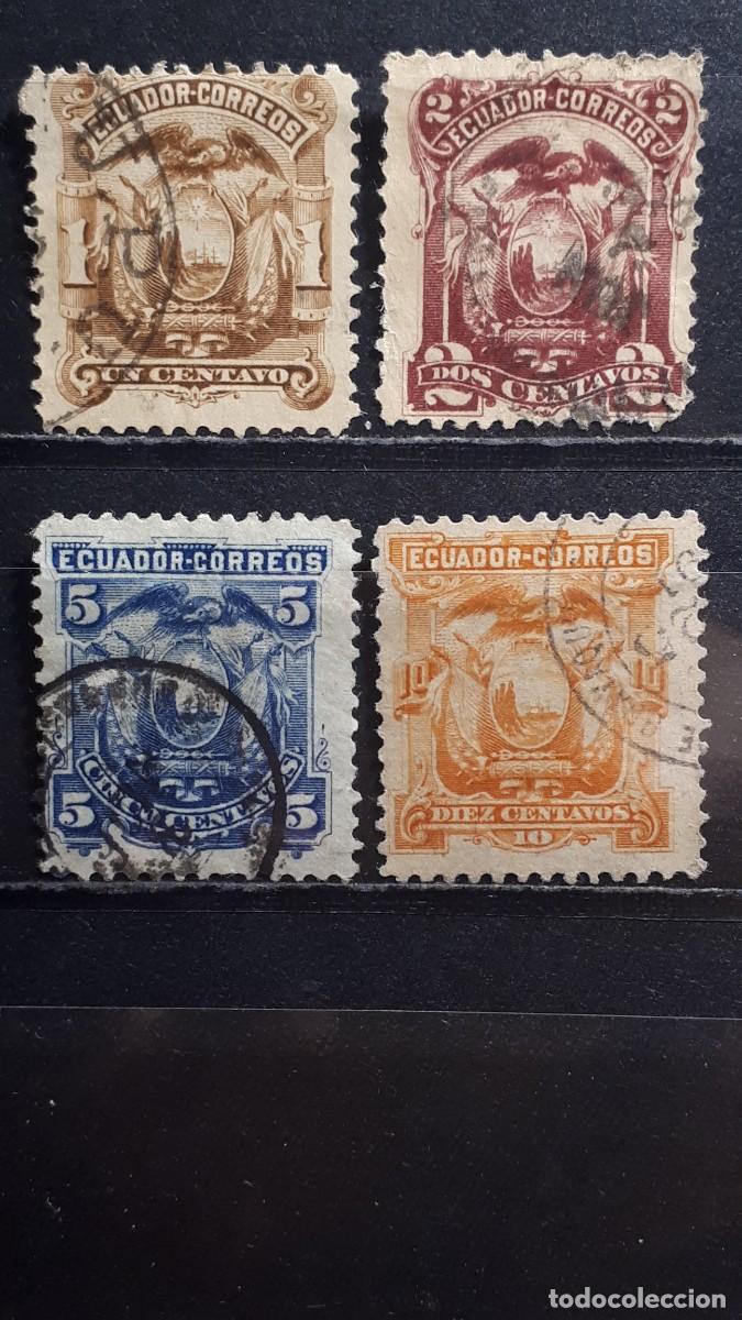 Sellos: ECUADOR. A&Ntilde;O 1881. &deg;. Yvert 8/11 - Foto 1