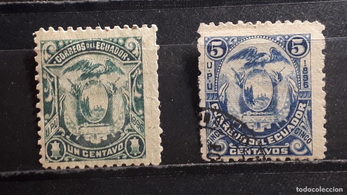Sellos: ECUADOR. A&Ntilde;O 1896. &deg;. Yvert 53, 55 - Foto 1