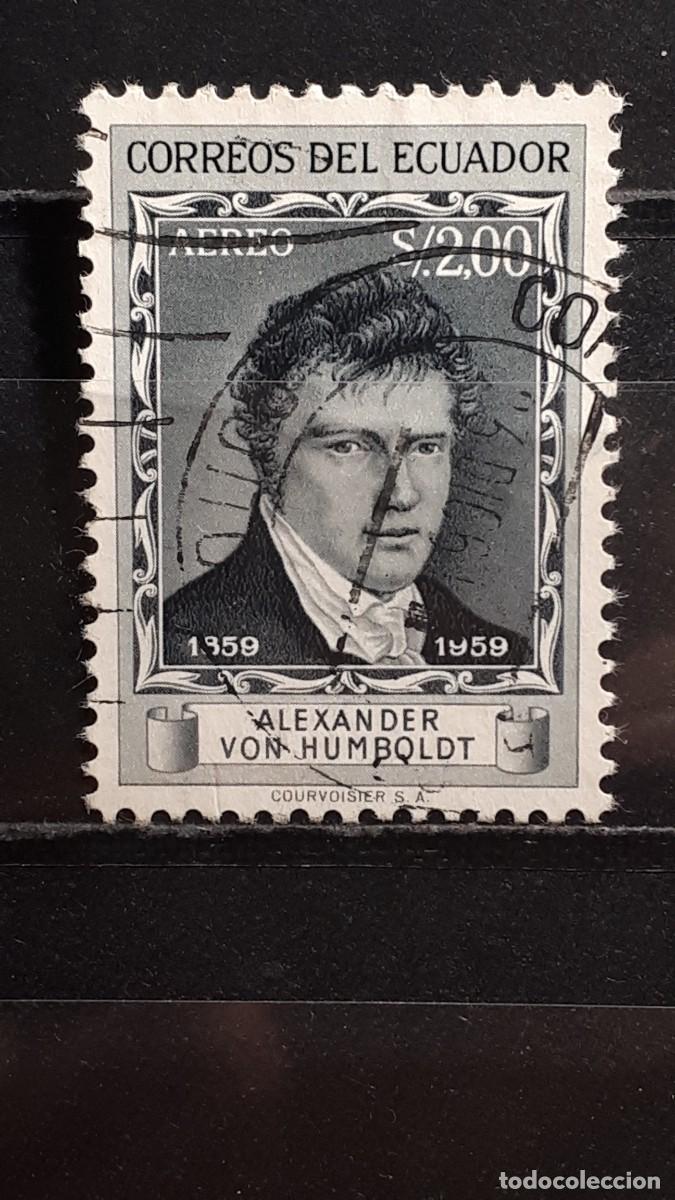 Sellos: ECUADOR. A&Ntilde;O 1959. &deg;. Yvert A&eacute;reo 343 - Foto 1