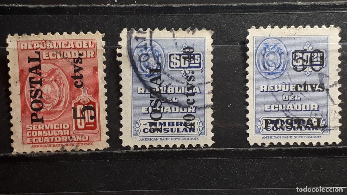 Sellos: ECUADOR. A&Ntilde;O 1952. &deg;. Yvert 540/2 - Foto 1