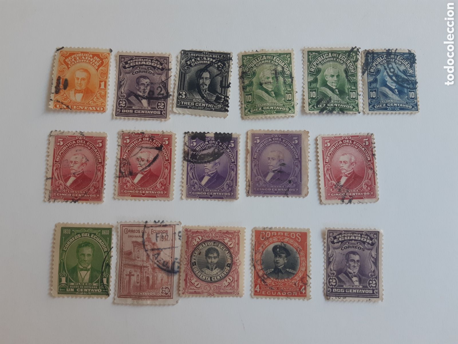 Sellos: Lote 16 sellos de Ecuador - Foto 1
