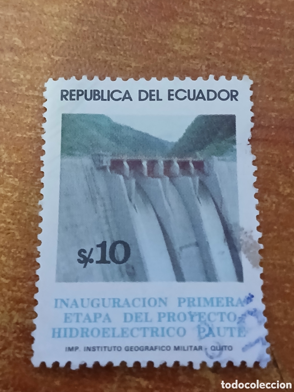 Sellos: Sello Ecuador Proyecto Hidroel&eacute;ctricas Paute 1.995 (10 sucres