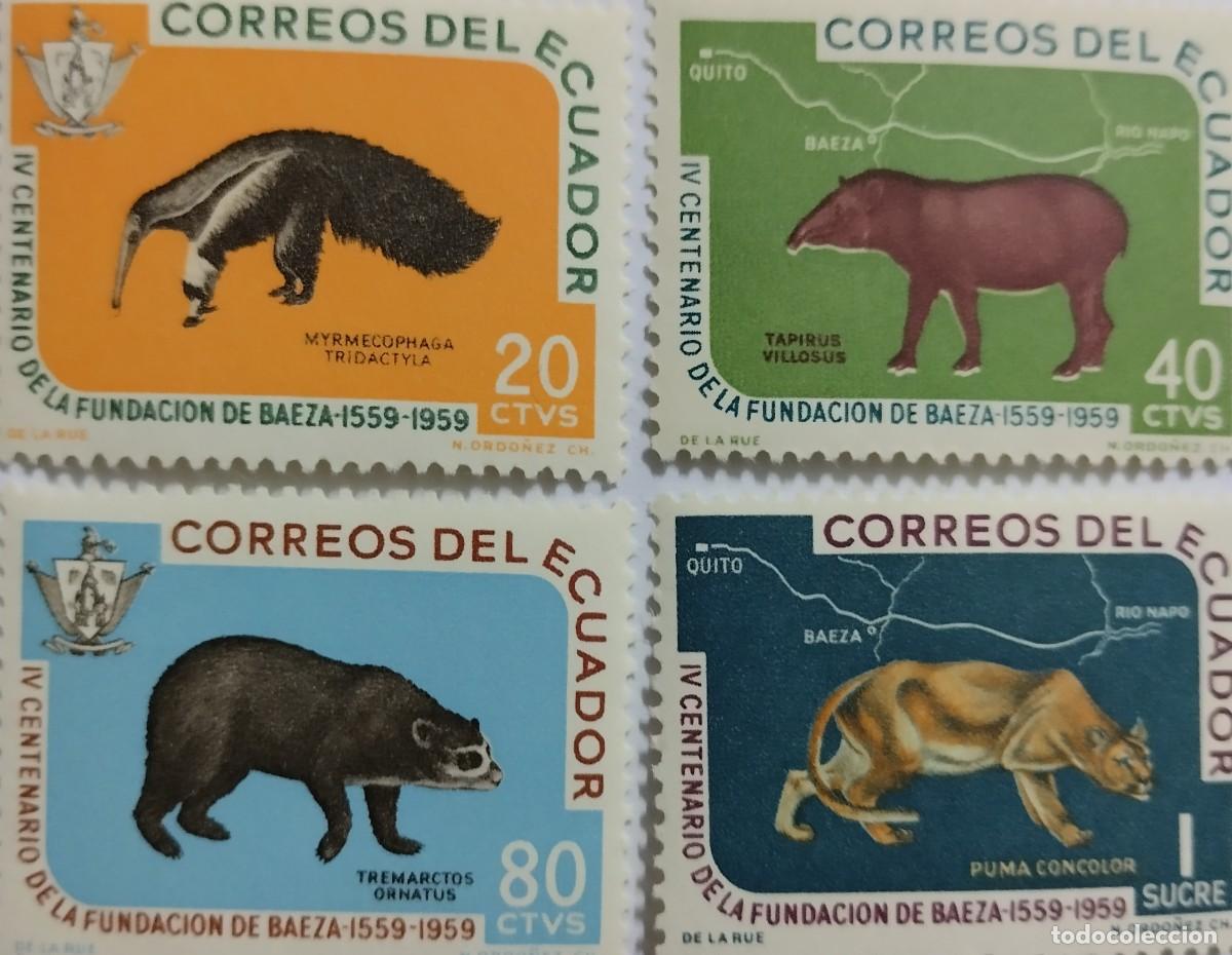 Sellos: SELLOS ECUADOR, A&Ntilde;O 1960, SERIE COMPLETA**MNH, FAUNA DIVERSA DEL PAIS. YVERT 656/59.