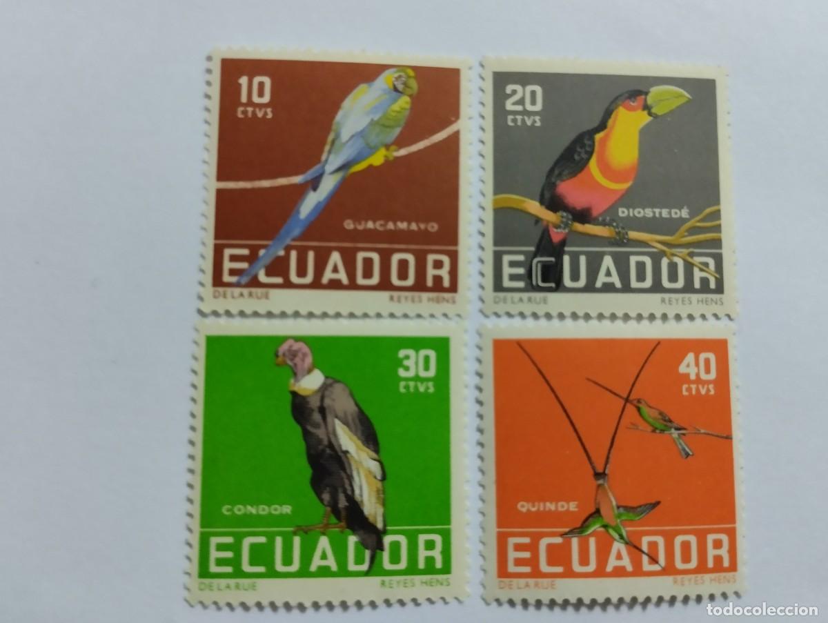 Sellos: SELLOS ECUADOR A&Ntilde;O 1958, YVERT 632/36***MNH, P&Aacute;JAROS, SERIE COMPLETA.