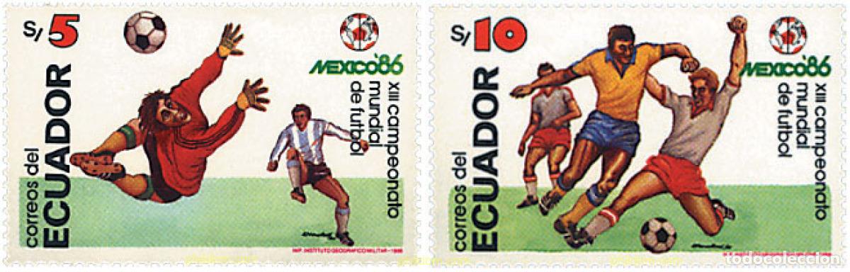 Sellos: 86620 MNH ECUADOR 1986 COPA DEL MUNDO DE FUTBOL. MEXICO-86