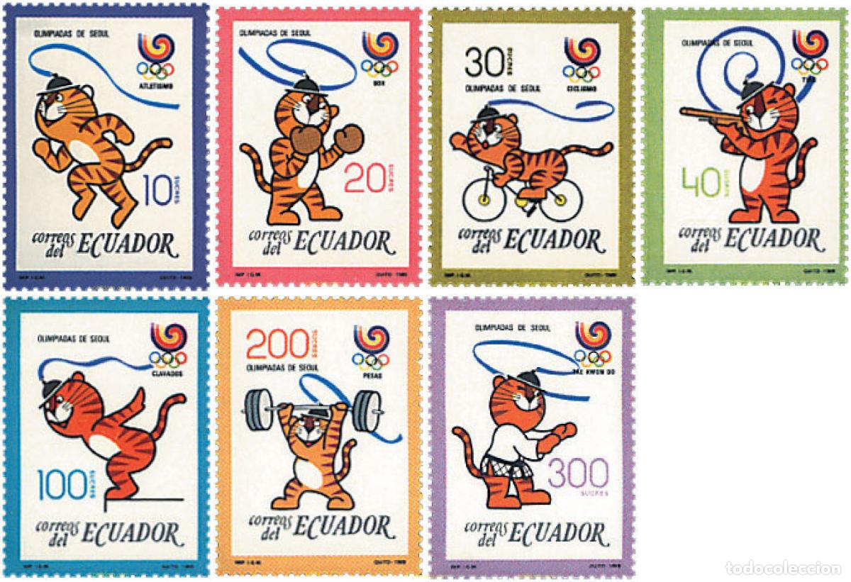 Sellos: 27060 MNH ECUADOR 1989 24 JUEGOS OLIMPICOS VERANO SEUL 1988