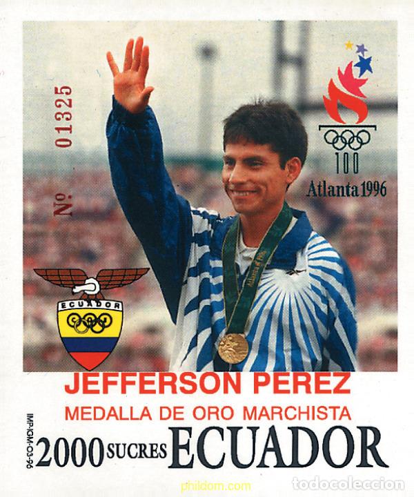 Sellos: 54535 MNH ECUADOR 1996 26 JUEGOS OLIMPICOS VERANO ATLANTA 1996